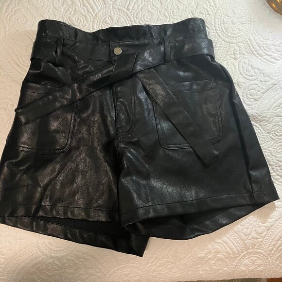 Francesca’s Collections Faux Vegan Leather Shorts - Picture 2 of 12